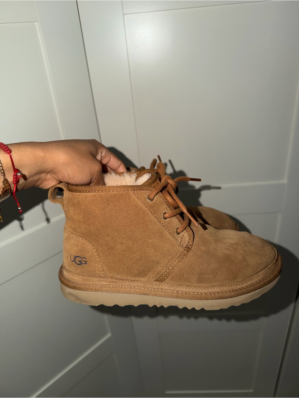 UGG Chestnut Suede Lace-Up Ankle Boot